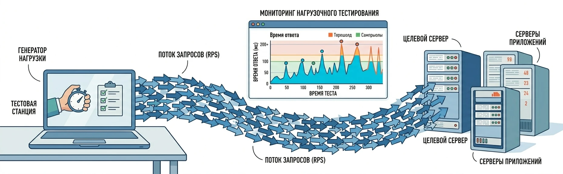 Проверка сервера под нагрузкой для интернет-магазина на Битрикс