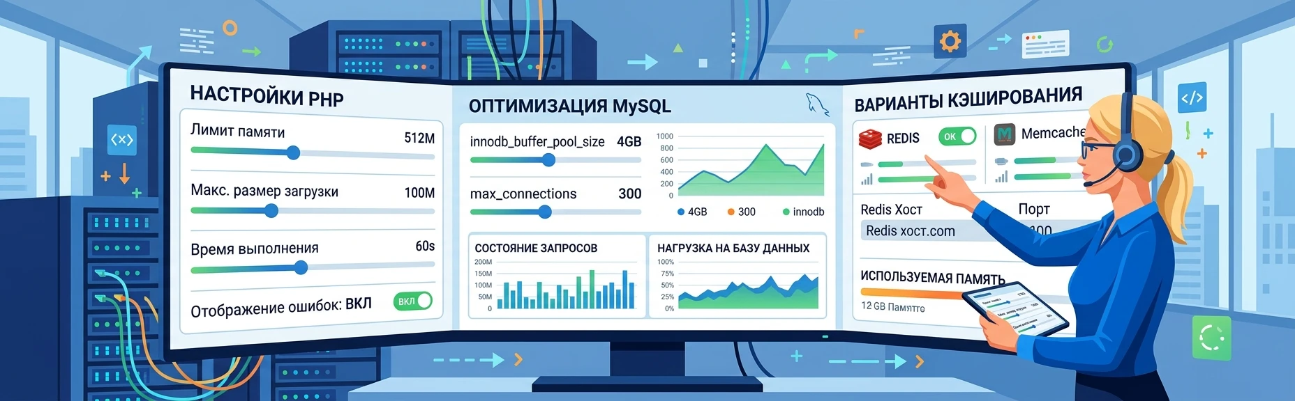 настройка сервера битрикс оптимизация php mysql