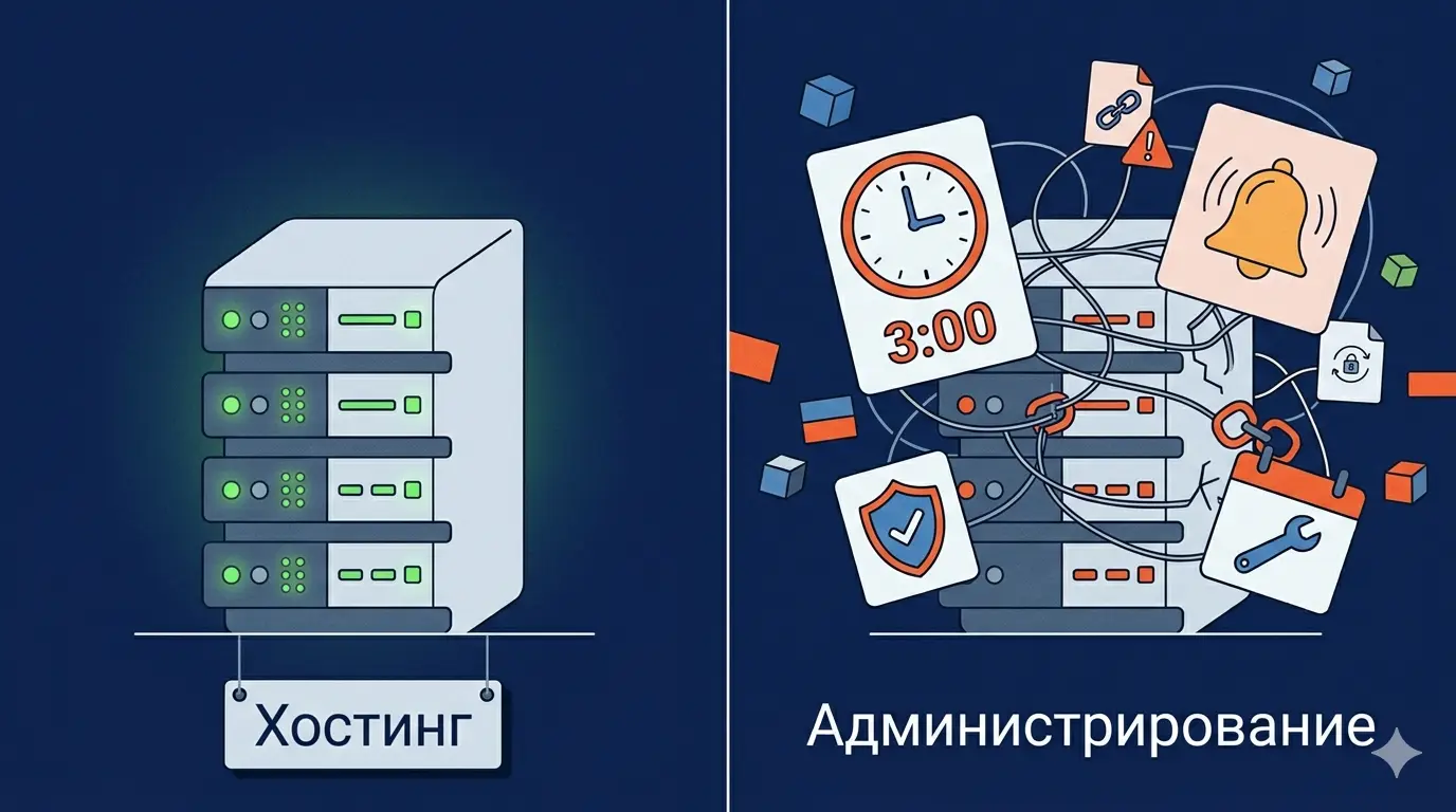 Администрирование vs хостинг: чего хостинг никогда не сделает сам